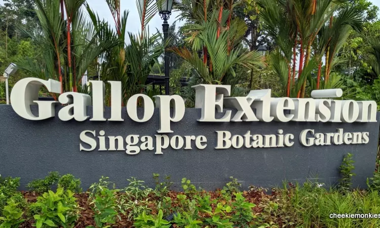 Singapore Botanic Gardens Gallop Extension written on the walls.