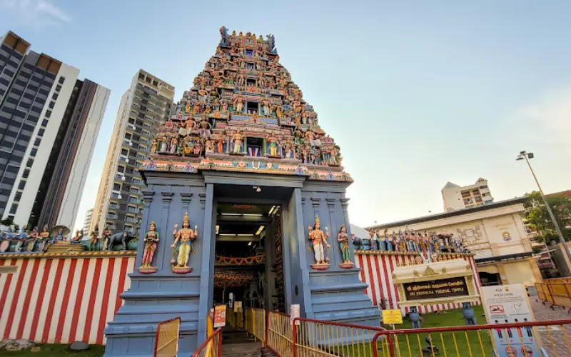 The image of entrance of Sri Srinivasa Perumal Temple