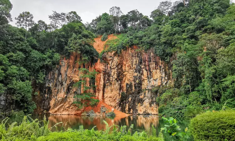 An image of mountains from the Bukit Batok Nature Park.