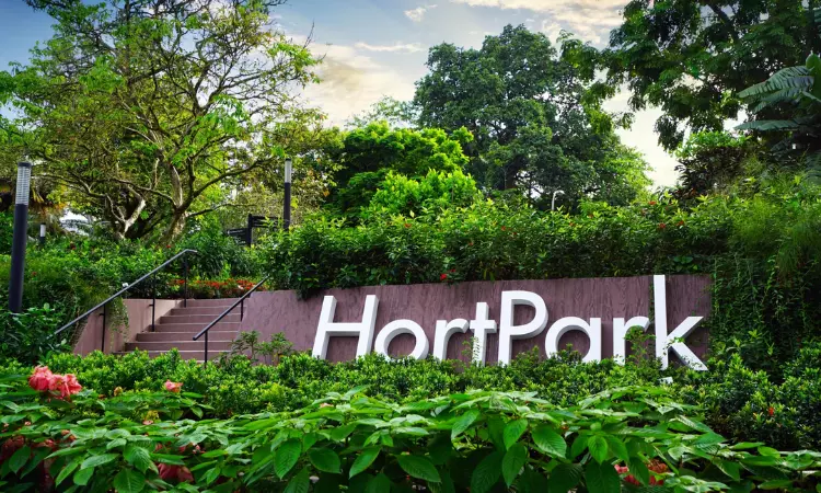 The name of the HortPark written on the walls.